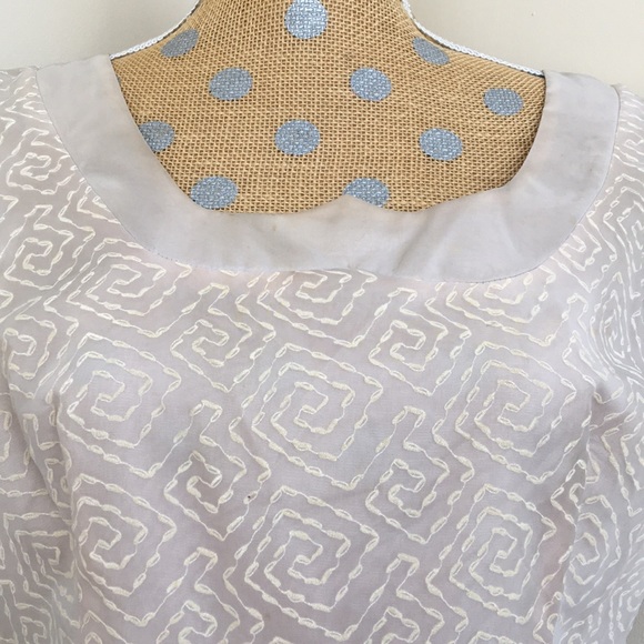 Vintage Flocked Dress - Picture 2 of 7